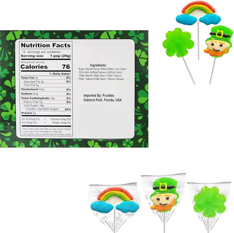 Fruidles St. Patrick's Day Lollipops - 12-Pack - Image 2